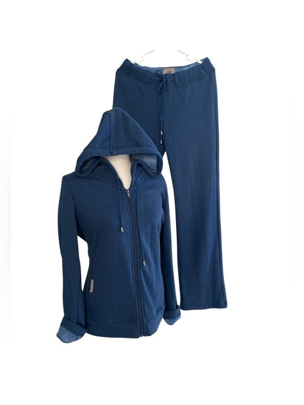 UGG denim blue sherpa track lounge set